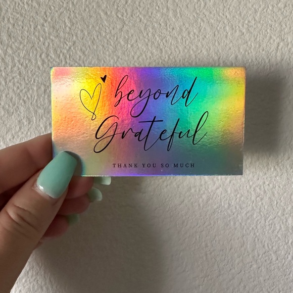 Other - Thank you business cards - Iridescent “Beyond Grateful!” Pack of 50
